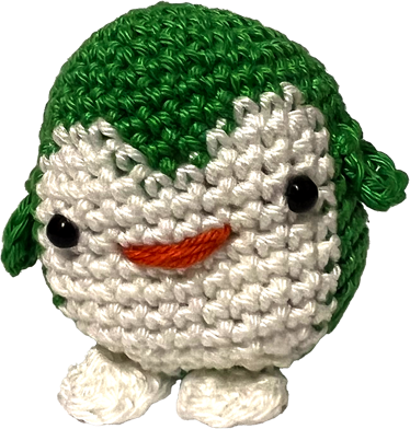 Binary land A penguin love story - Gurin handmade doll